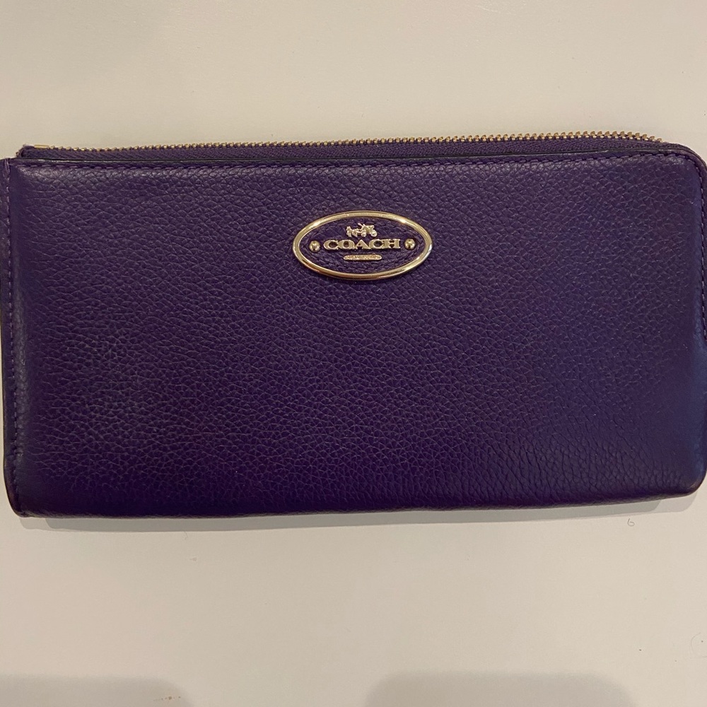Purple Coach Wristlet